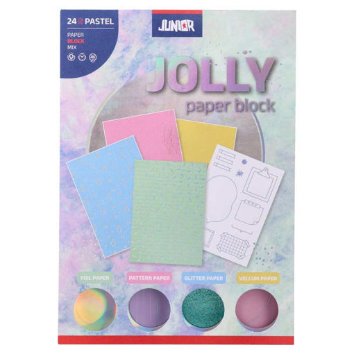 Picture of A5 FANCY PAPER PASTEL 4 PACK